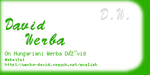 david werba business card